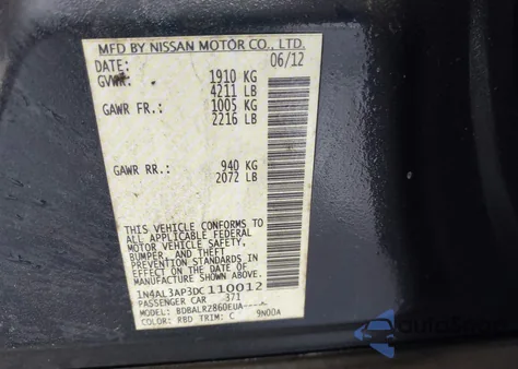 2013 Nissan Altima 2.5 S z USA, uszkodzony, nr VIN 1N4AL3AP3DC110012